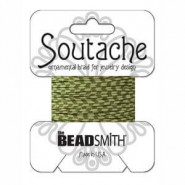 Beadsmith Rayon soutache cord 3mm - Celery ivy stripped